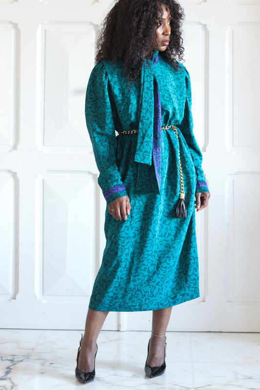 Weill robe vintabe à col lavallière