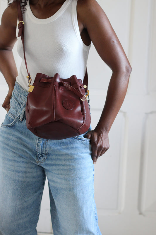 Cartier sac sceau en cuir