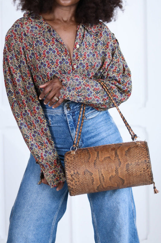 Sac à main cylindrique vintage