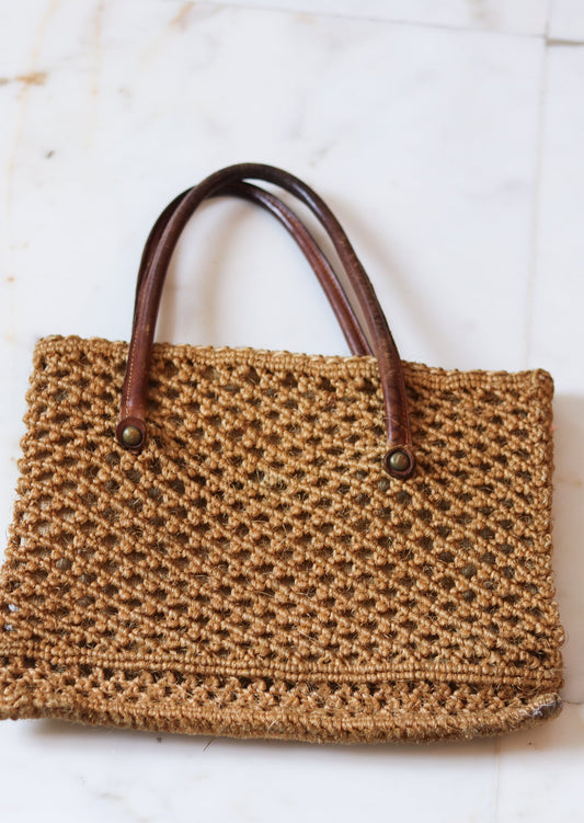 Sac vintage en corde tréssé
