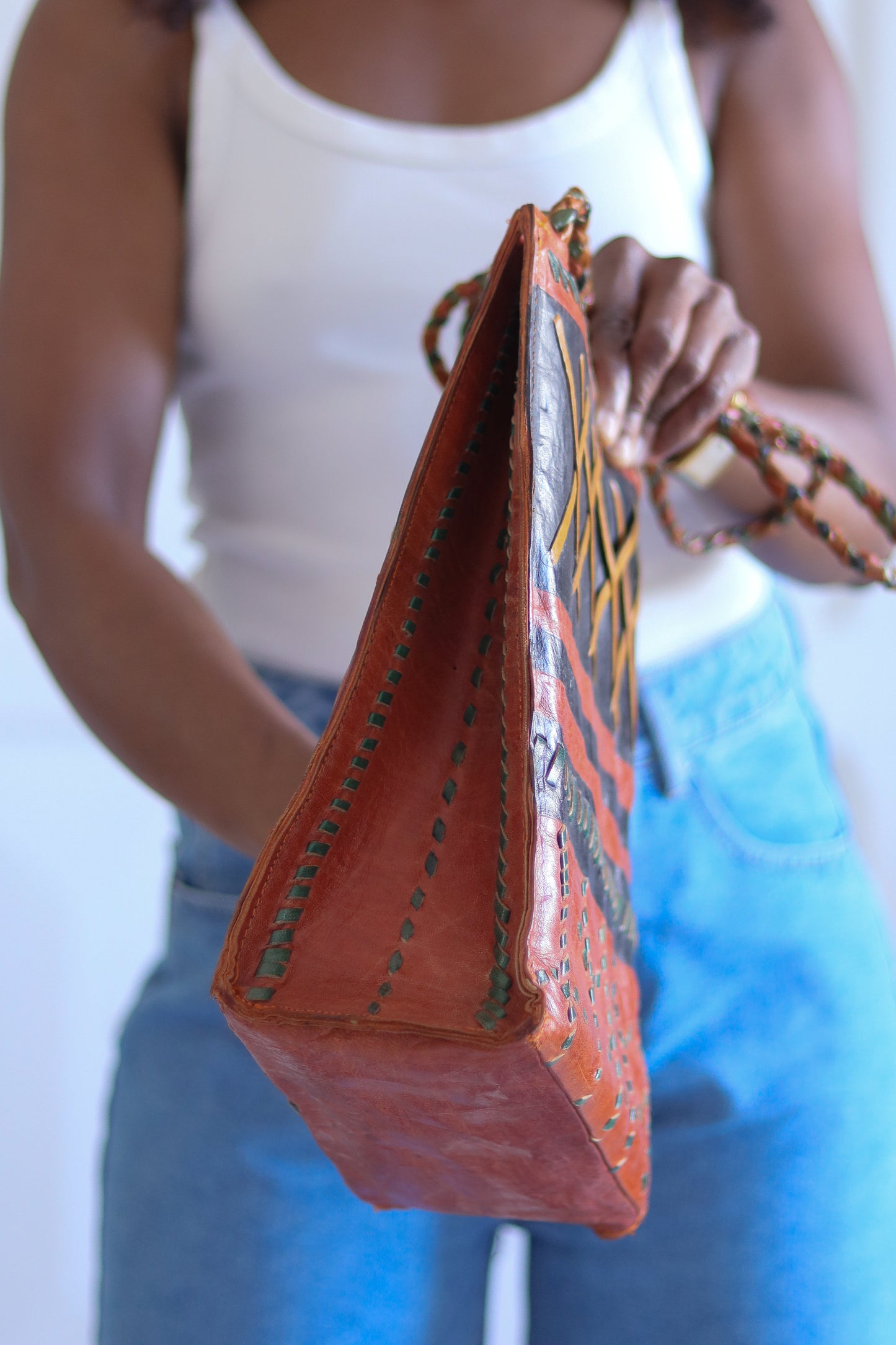 Sac ethnique en cuir