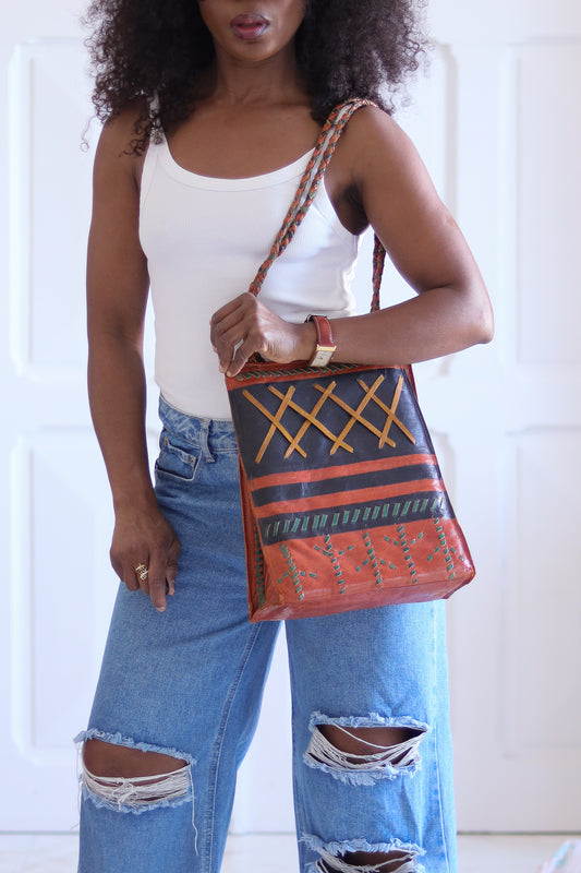 Sac ethnique en cuir