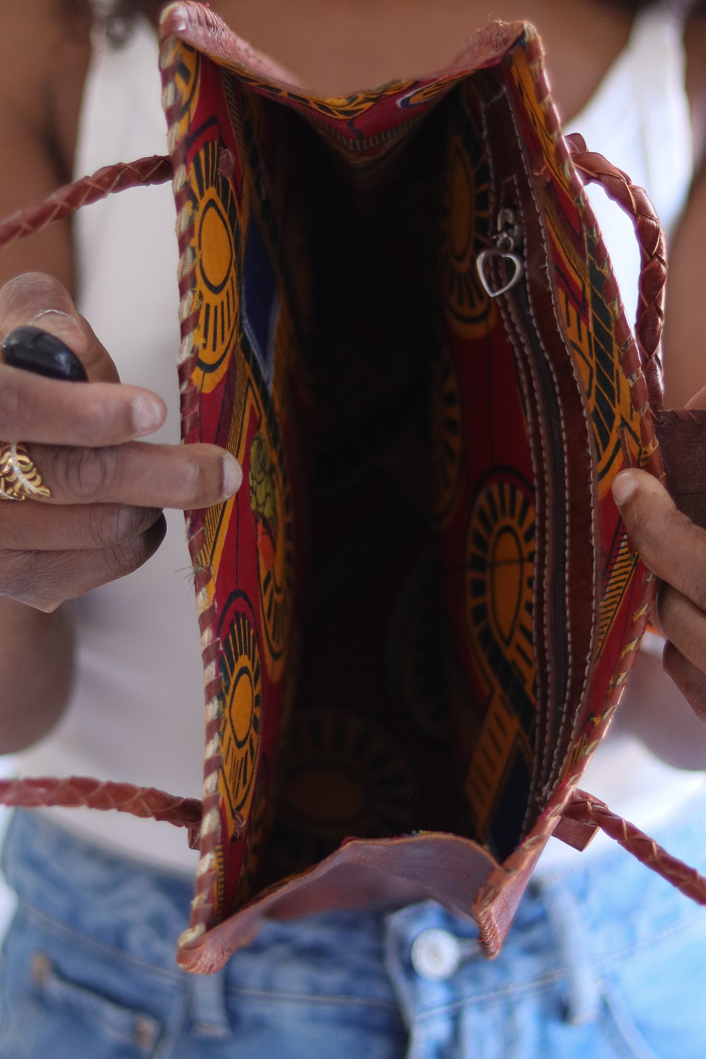 Sac vintage cuir exotique