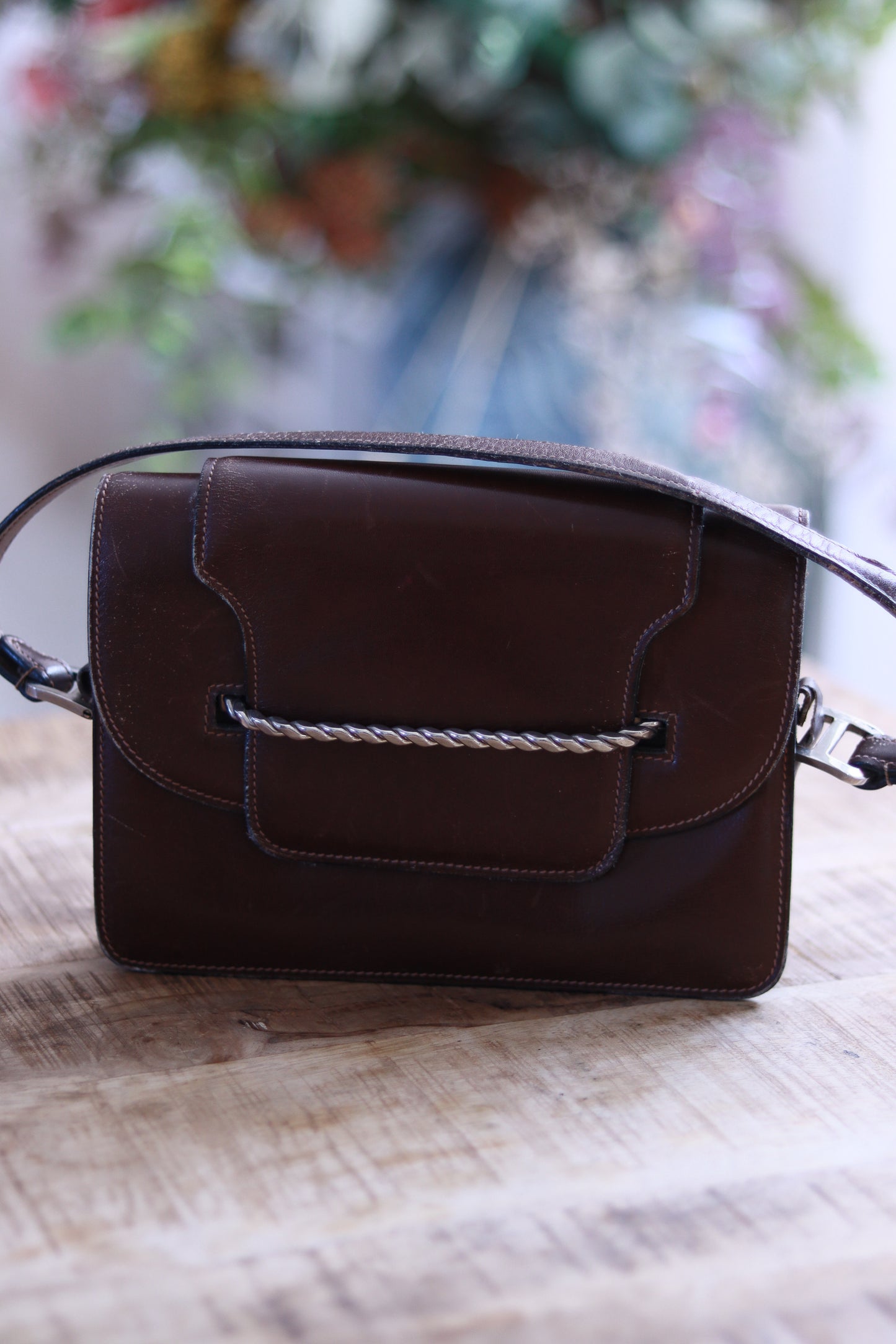 Sac à main cuir marron