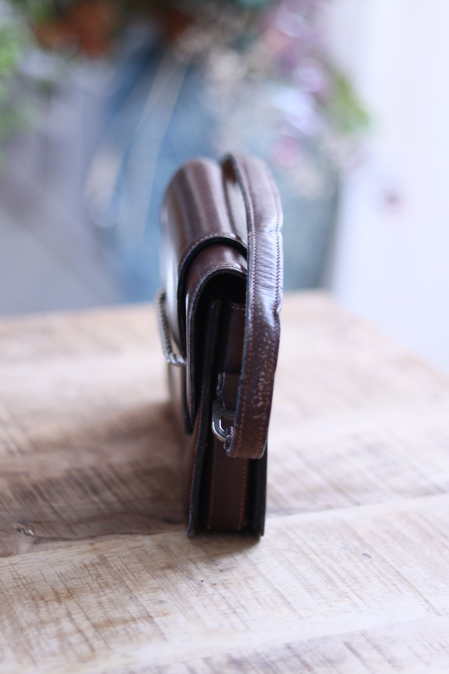 Sac à main cuir marron