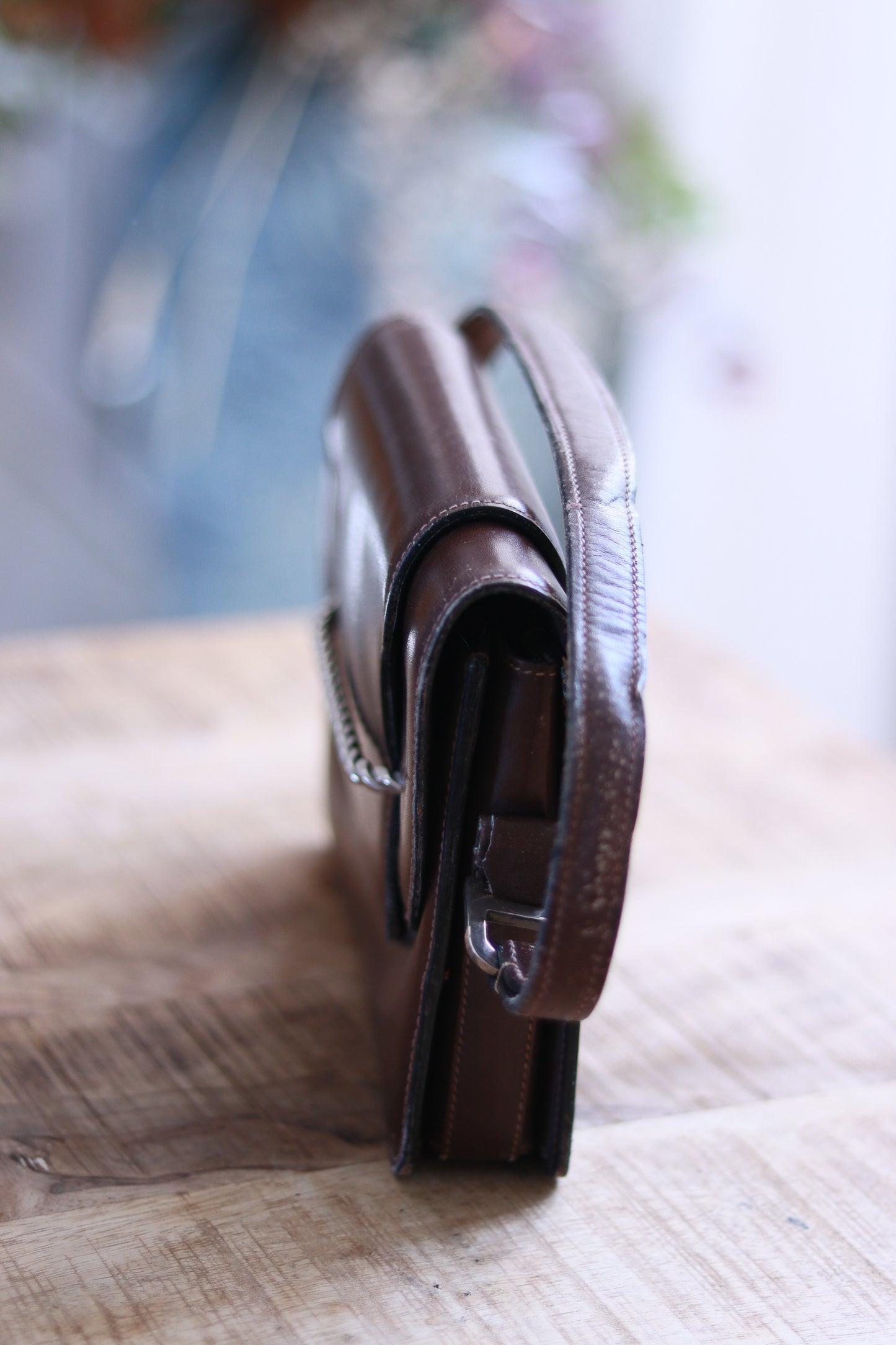 Sac à main cuir marron