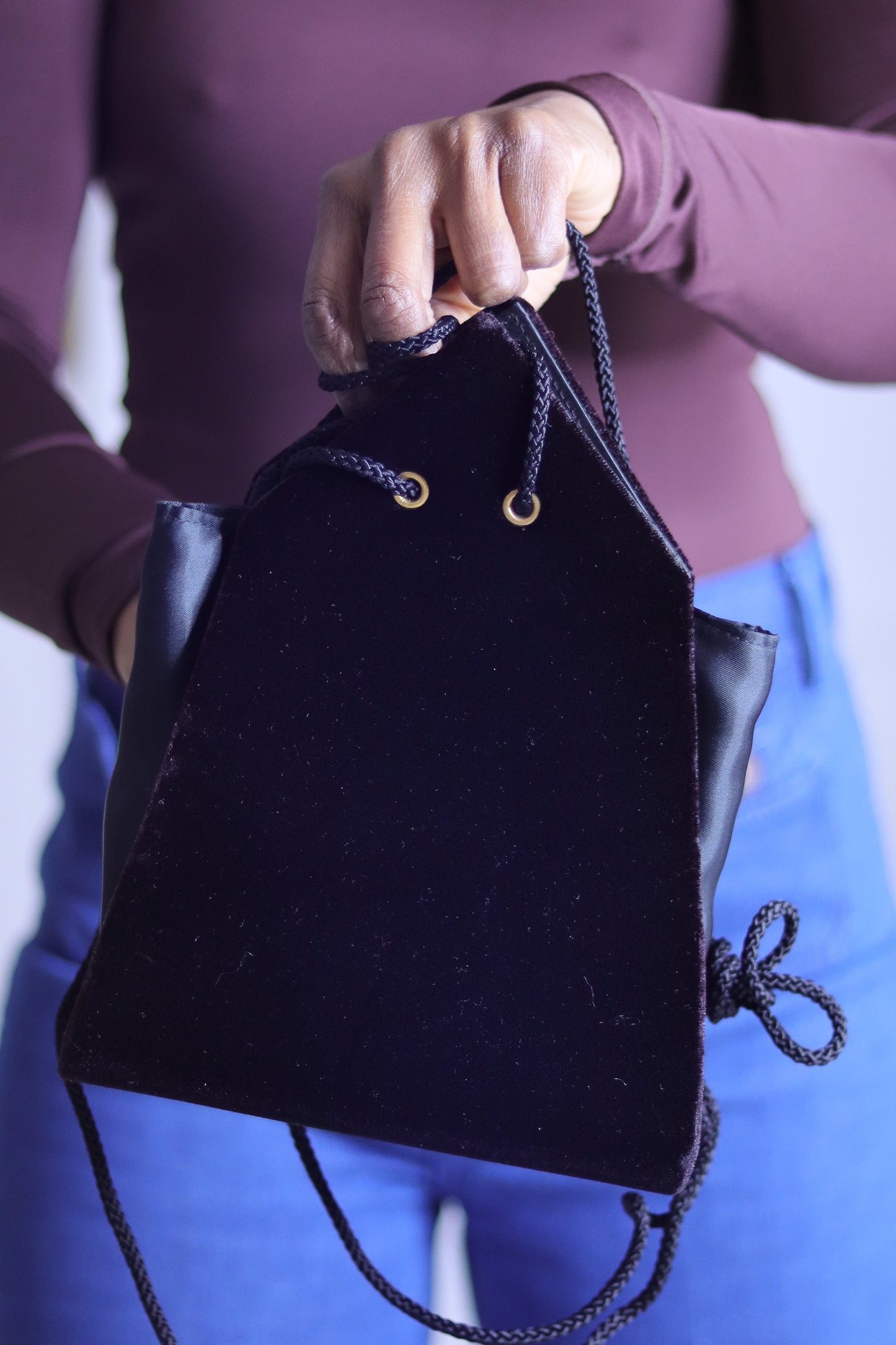 Sac à main cocktail en velours
