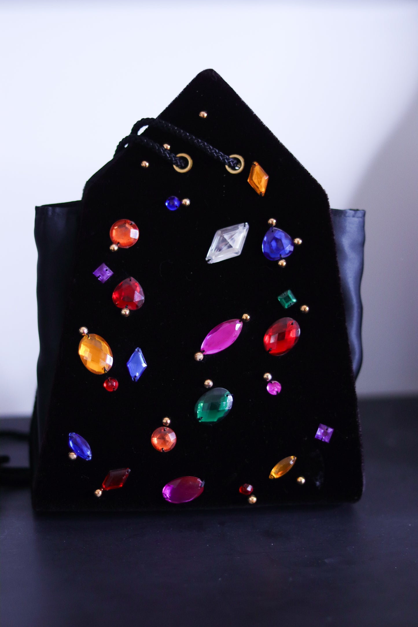 Sac à main cocktail en velours