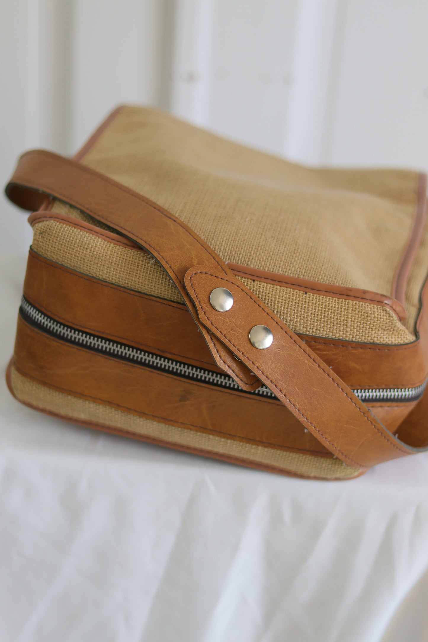 Sacoche vintage en toile de coton