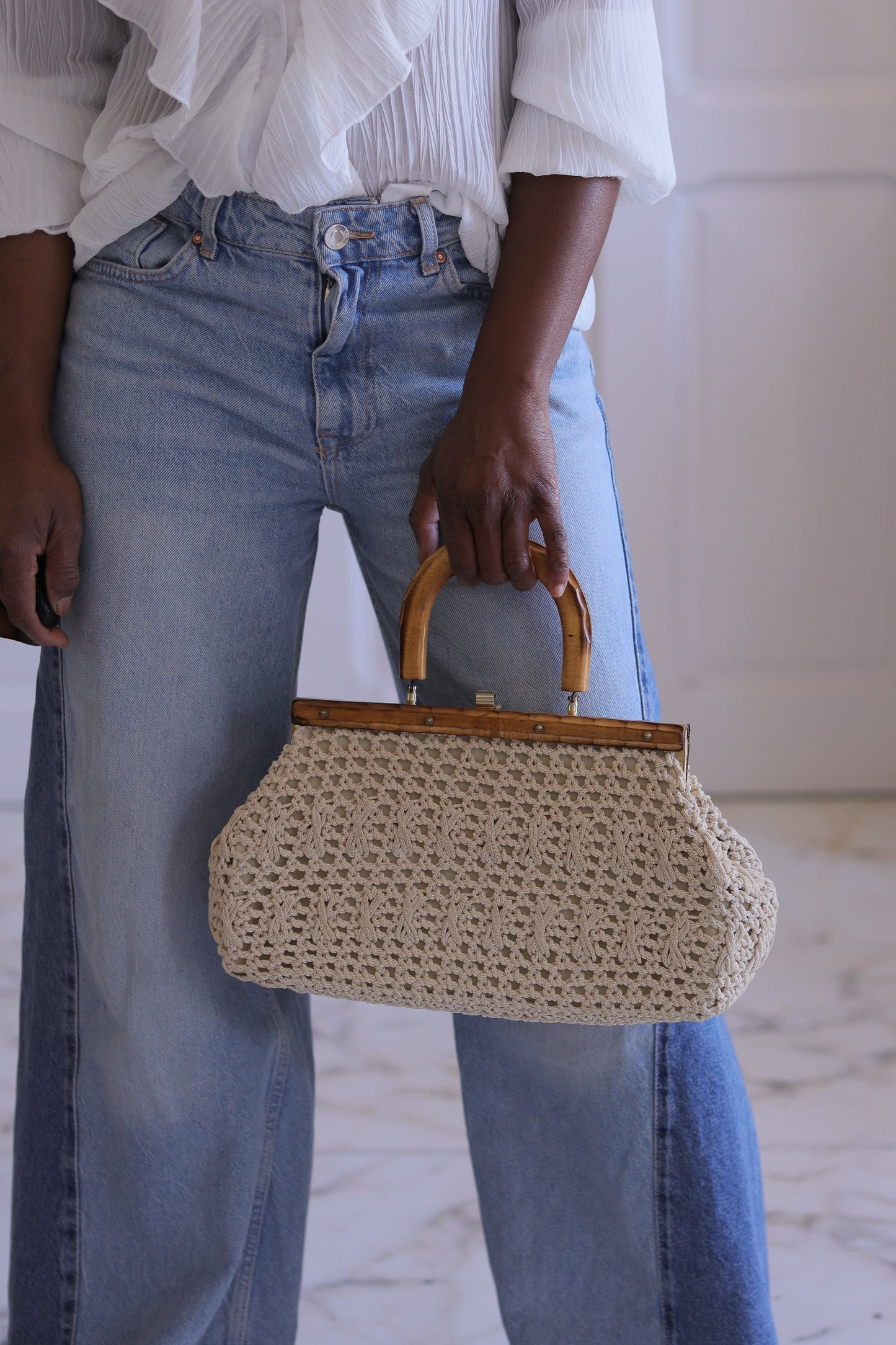 Sac en tricot années 1970