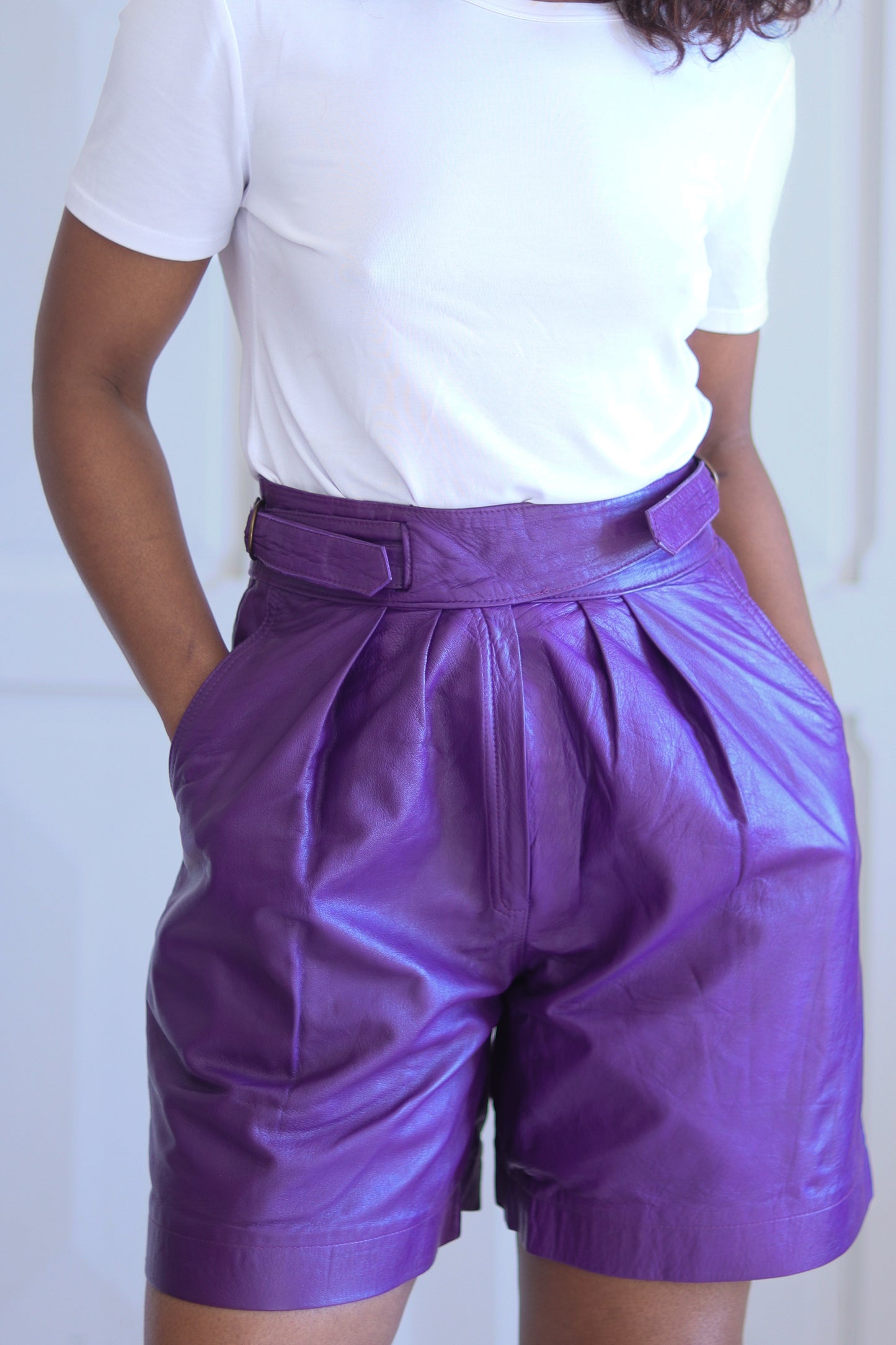 Pap Kik Paris short en cuir