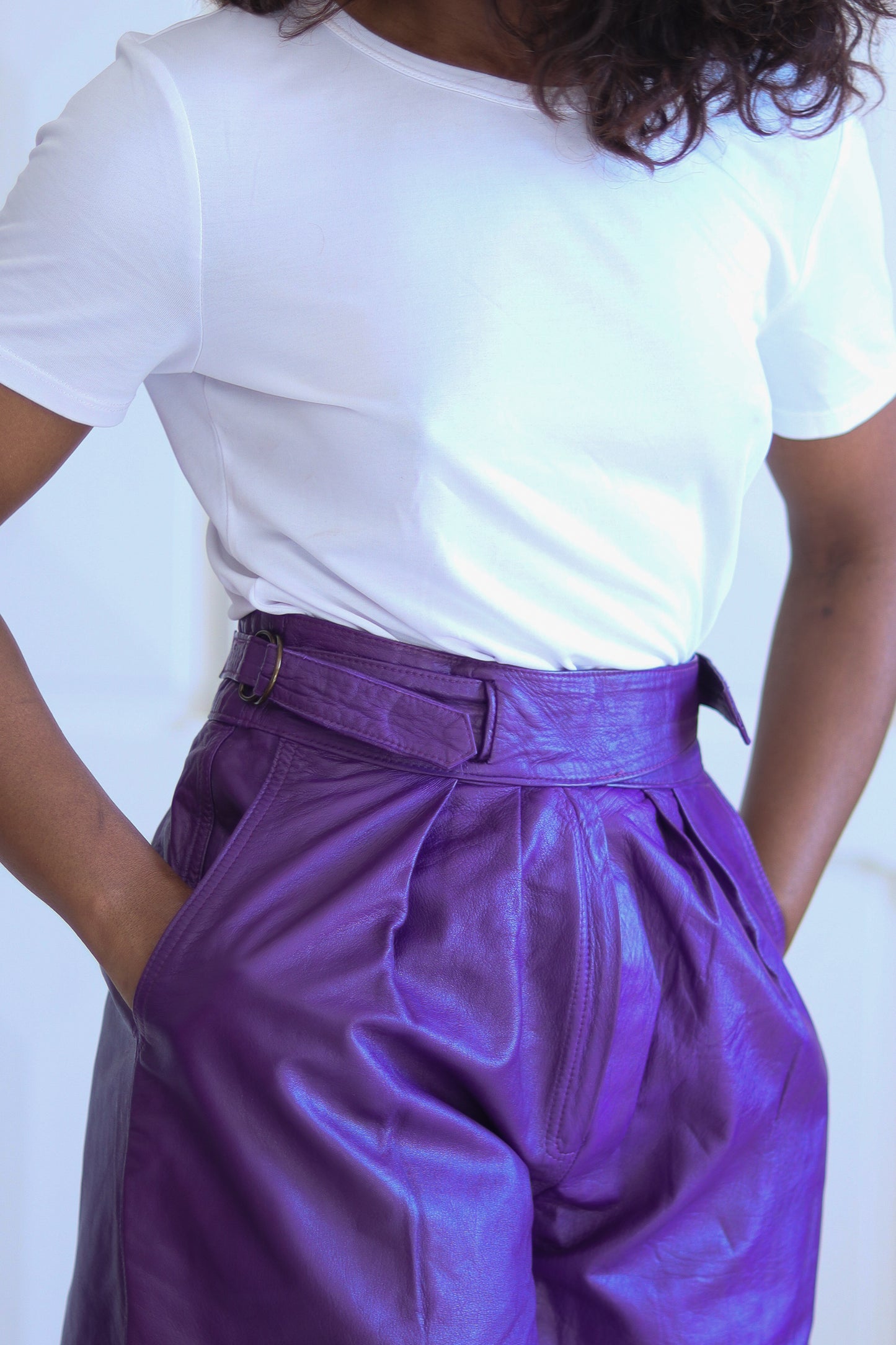 Pap Kik Paris short en cuir