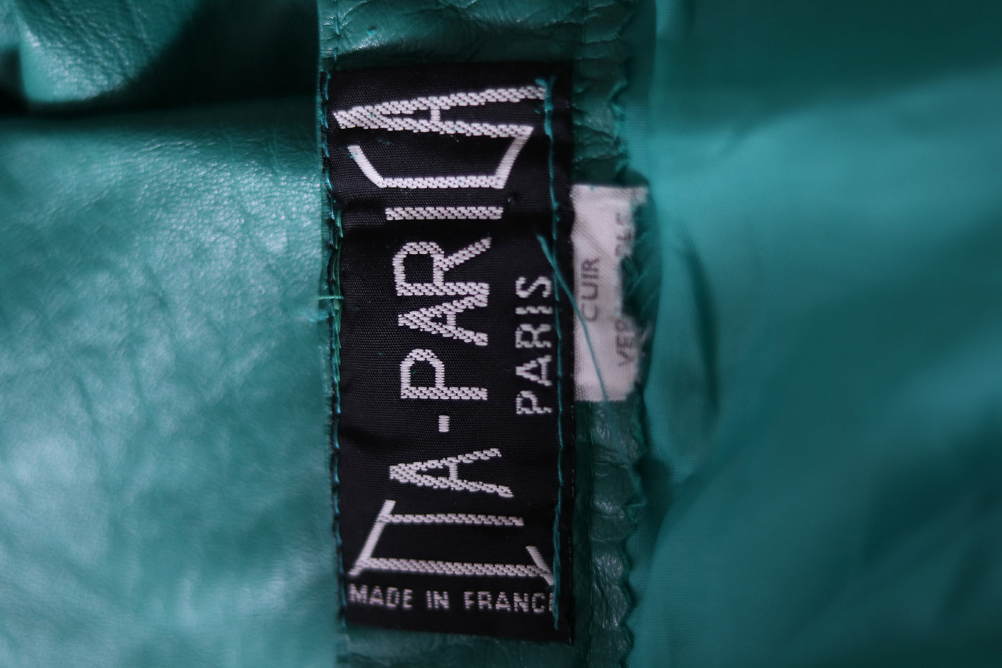 Ita Parica short en cuir vert