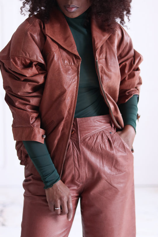 Valerie ensemble pantalon cuir