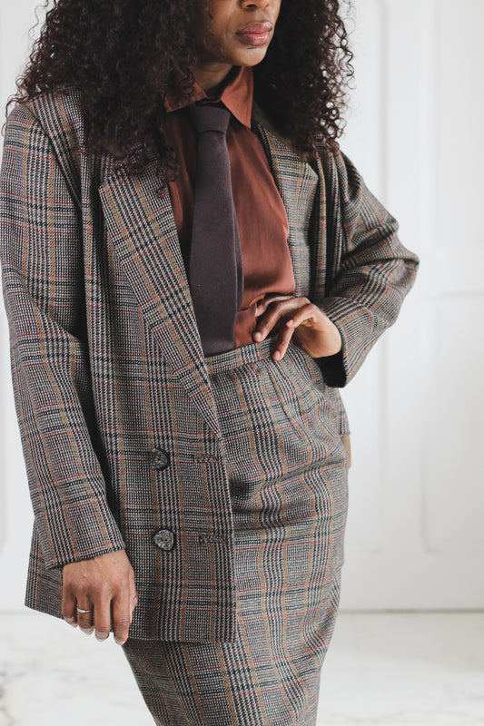 Fait main tailleur jupe en laine