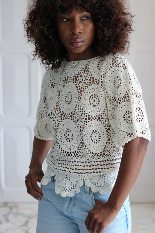 Tricot top fait main