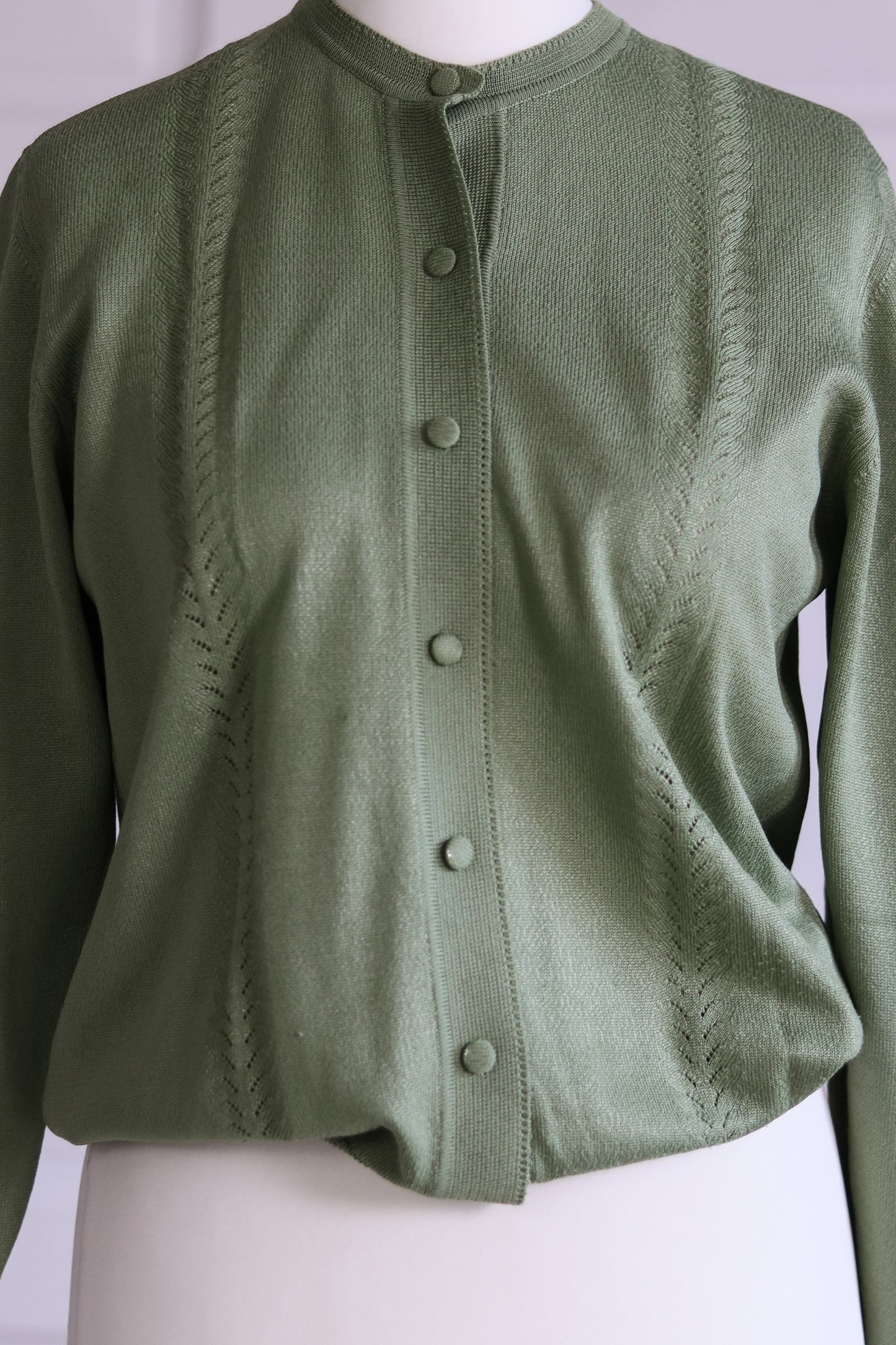 Tricot vintage vert sauge