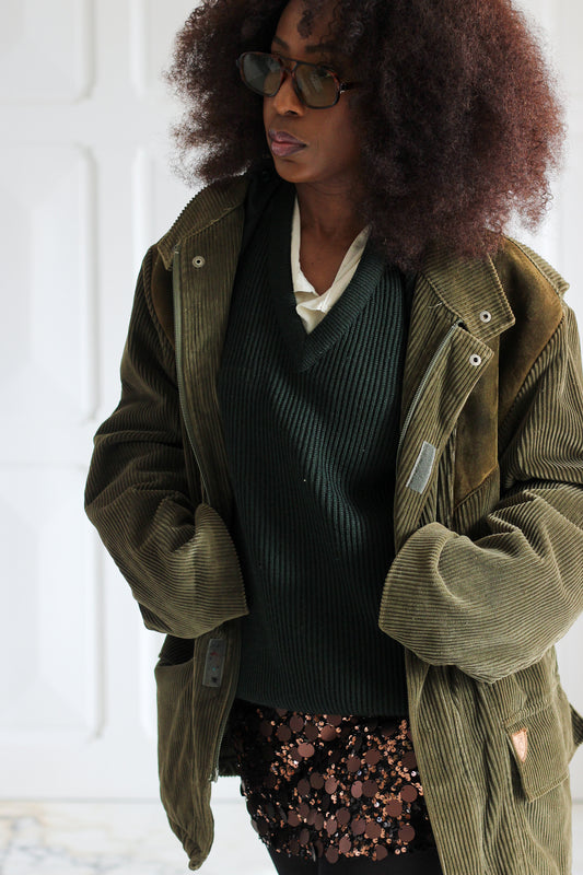 Atlantex Veste matelassée en velours de coton