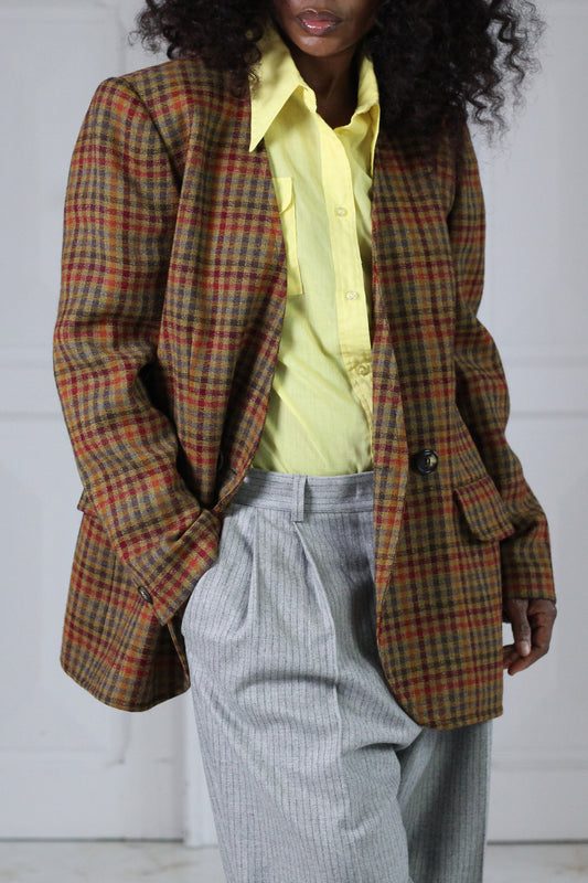 Caroline Rohmer blazer à motifs en laine