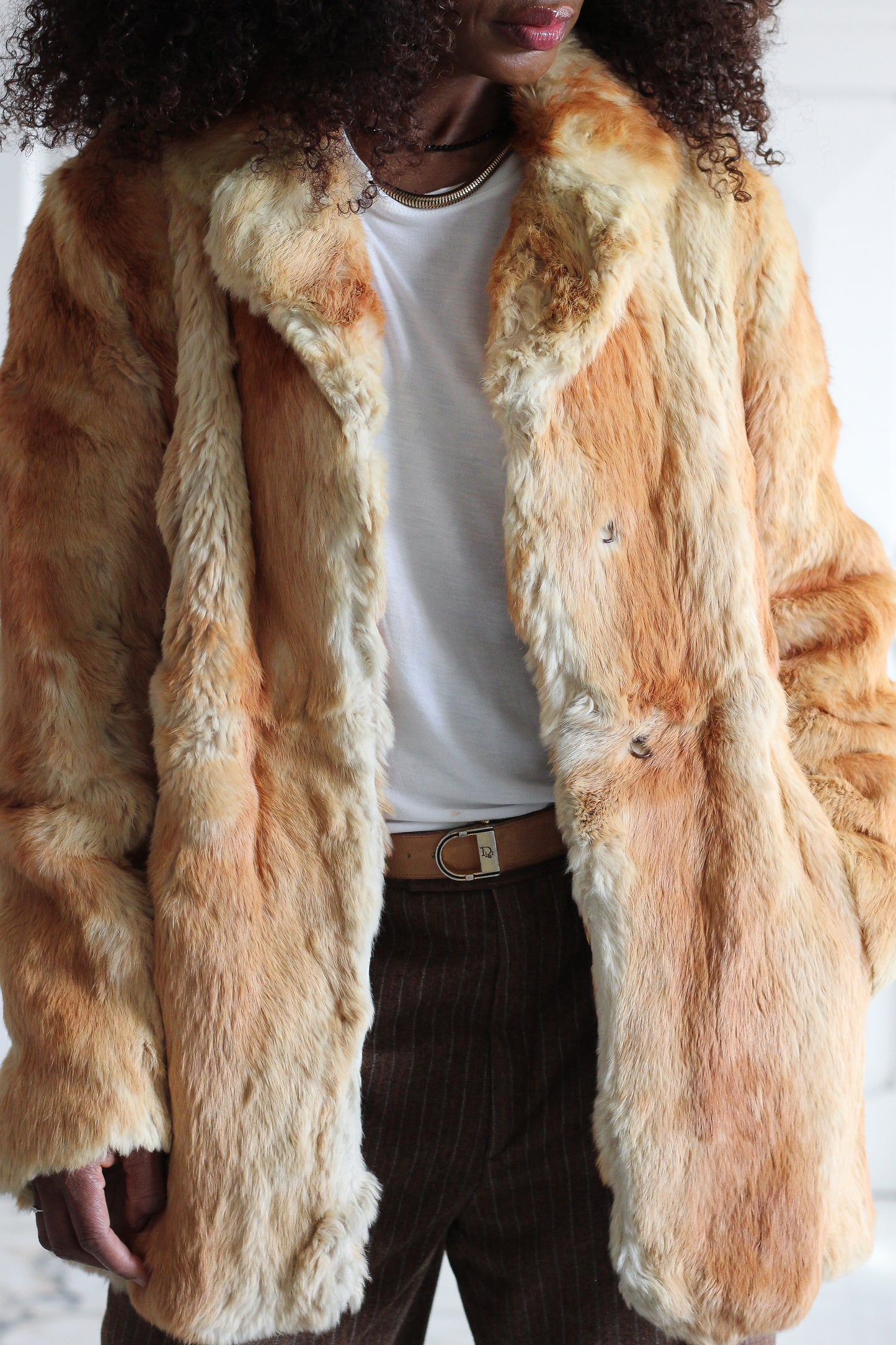 Veste fourrure lapin