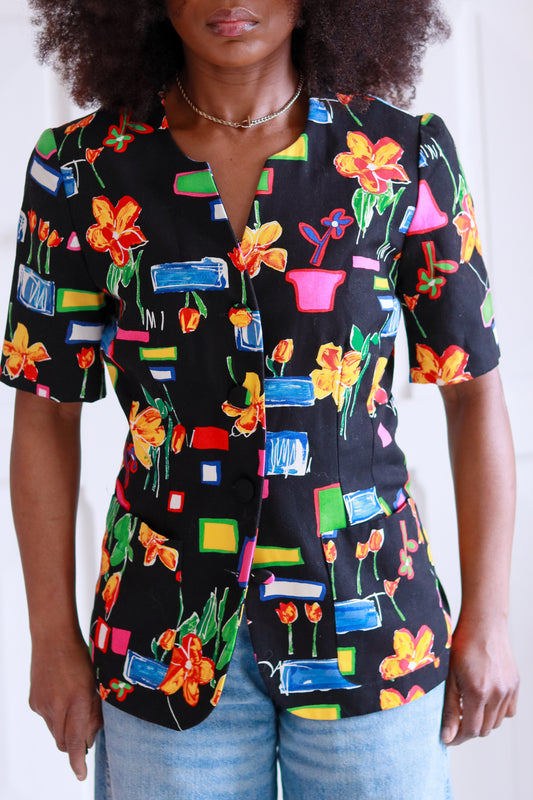 Marcelle Griffon veste à motifs