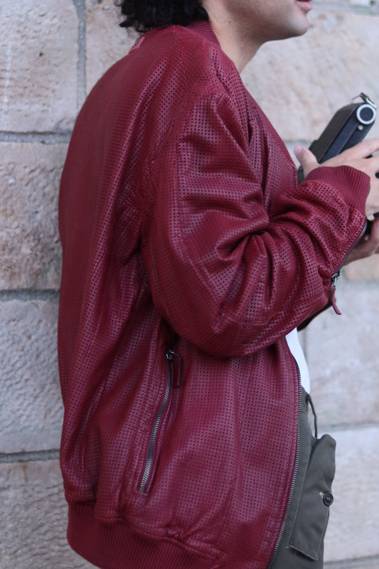 Emporio Armani veste cuir d'agneau