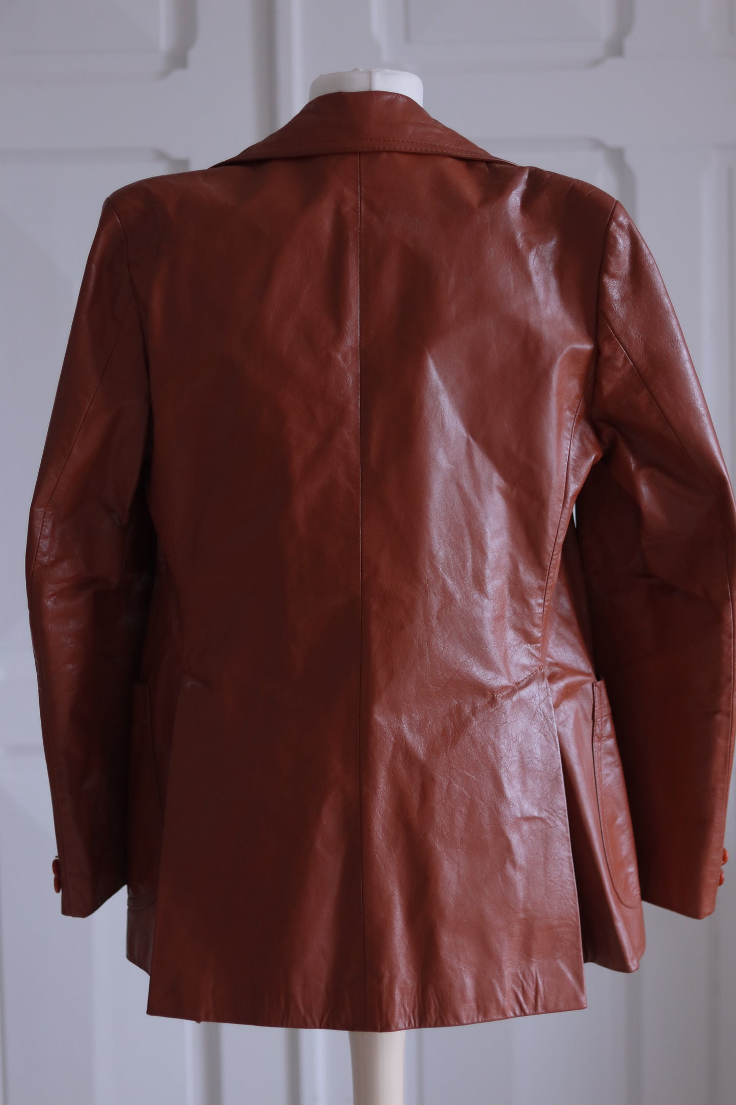 Veste en cuir cognac
