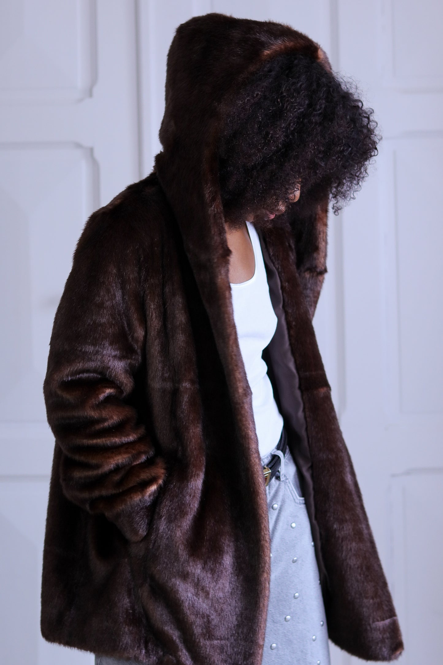 1.2.3 Paris veste en fausse fourrure
