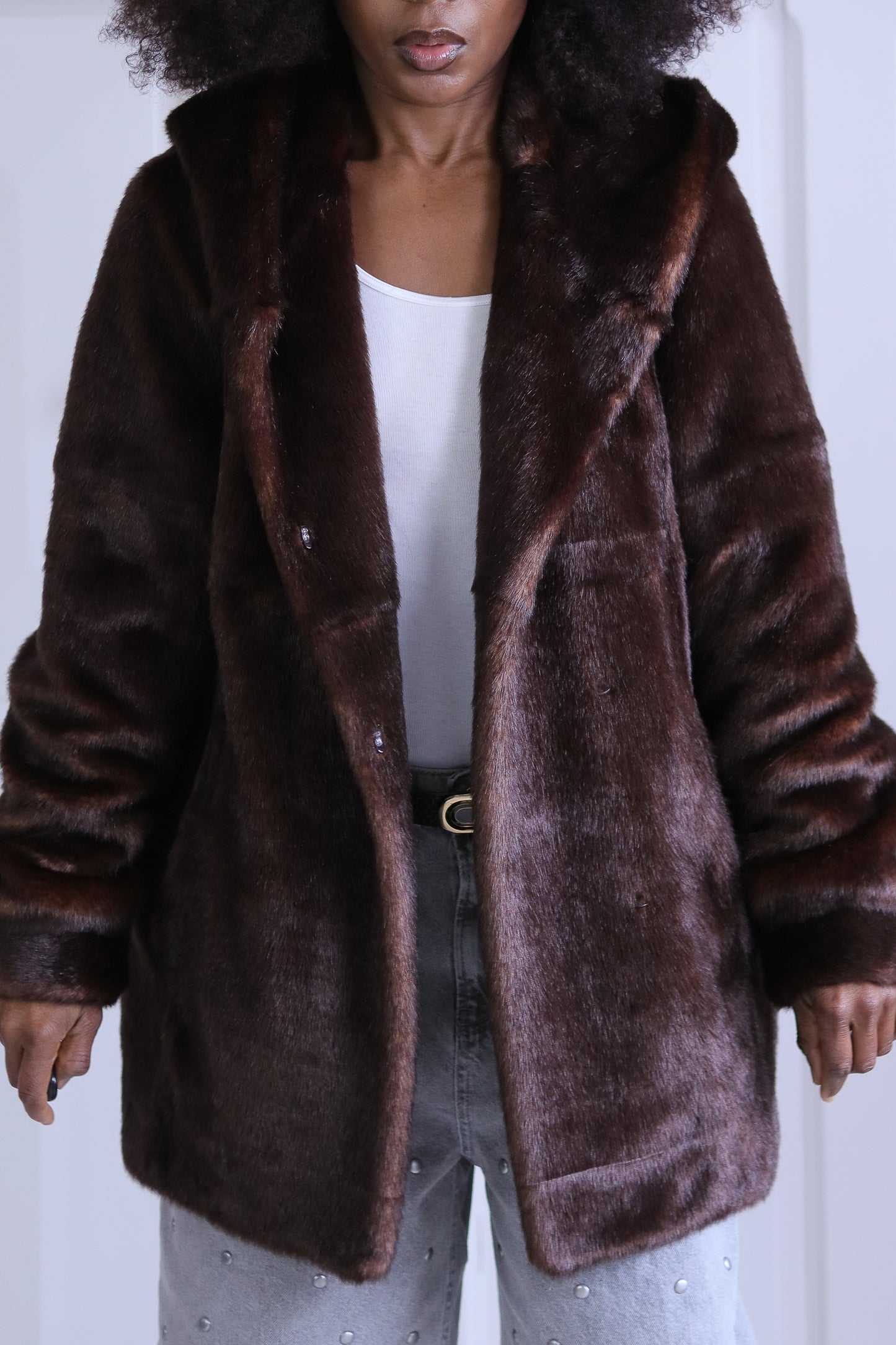 1.2.3 Paris veste en fausse fourrure