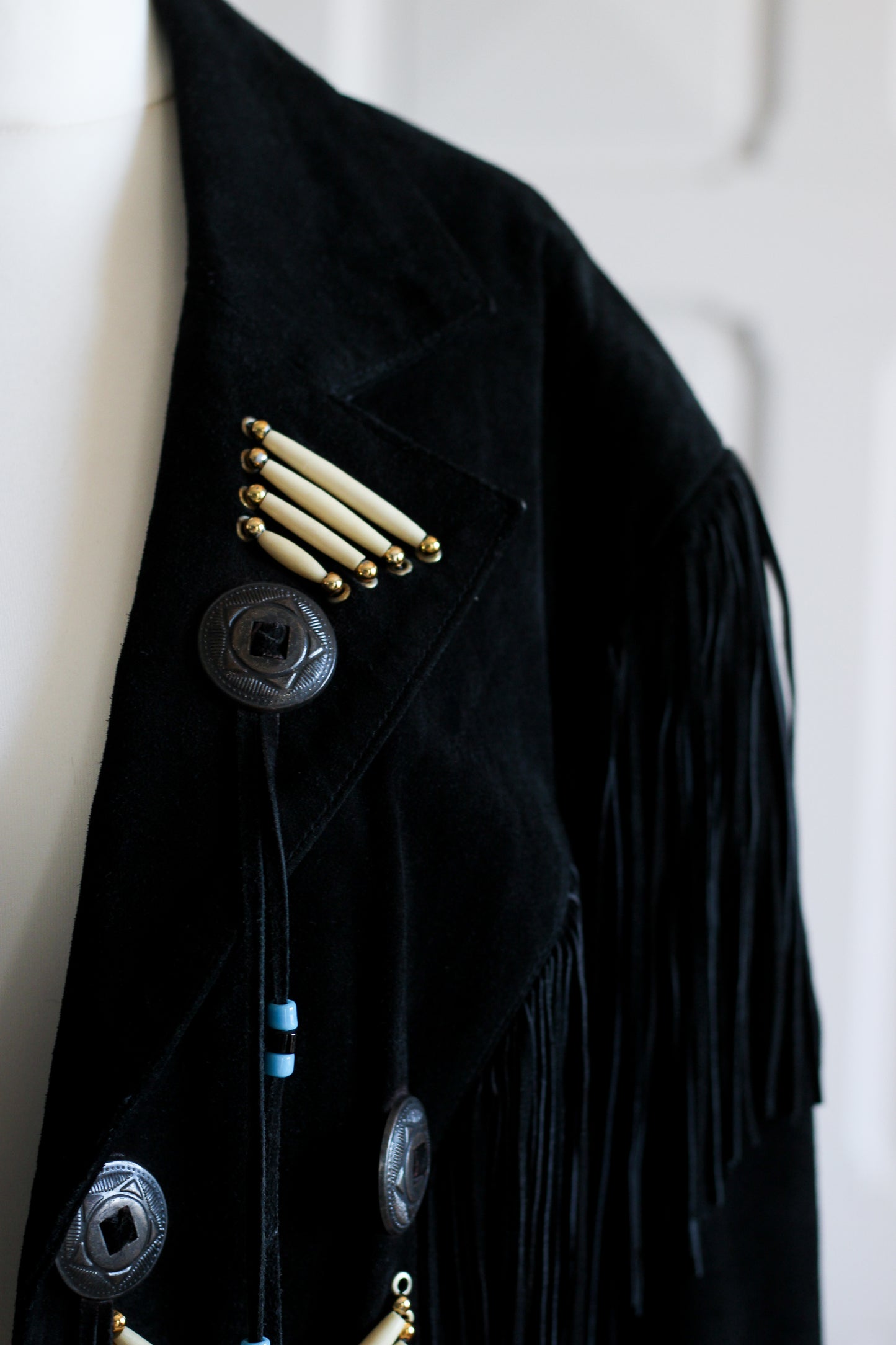 Veste à franges artisanale