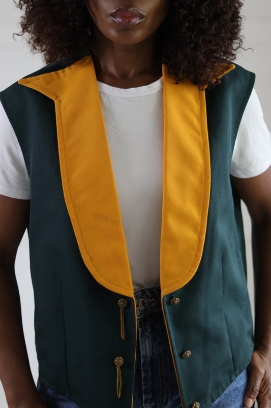 Veste sans manches bi-colore