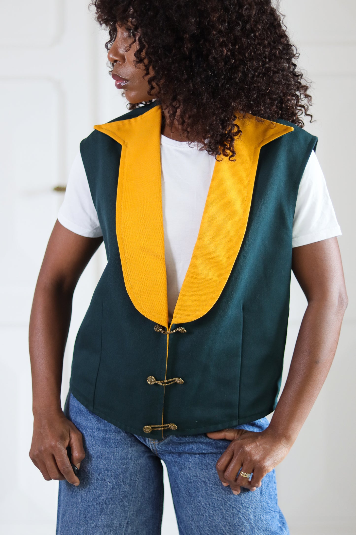 Veste sans manches bi-colore