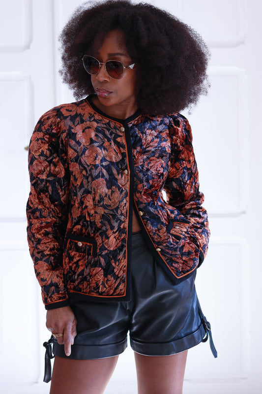 Veste matelassée à motifs