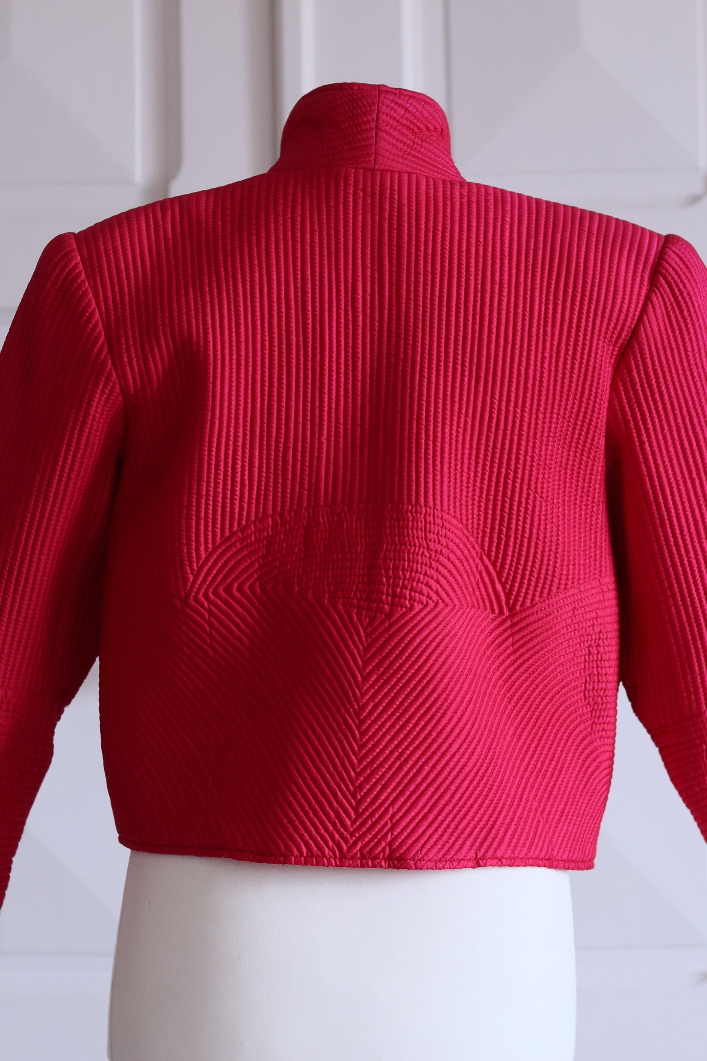 Fait main veste cocktail rose framboise