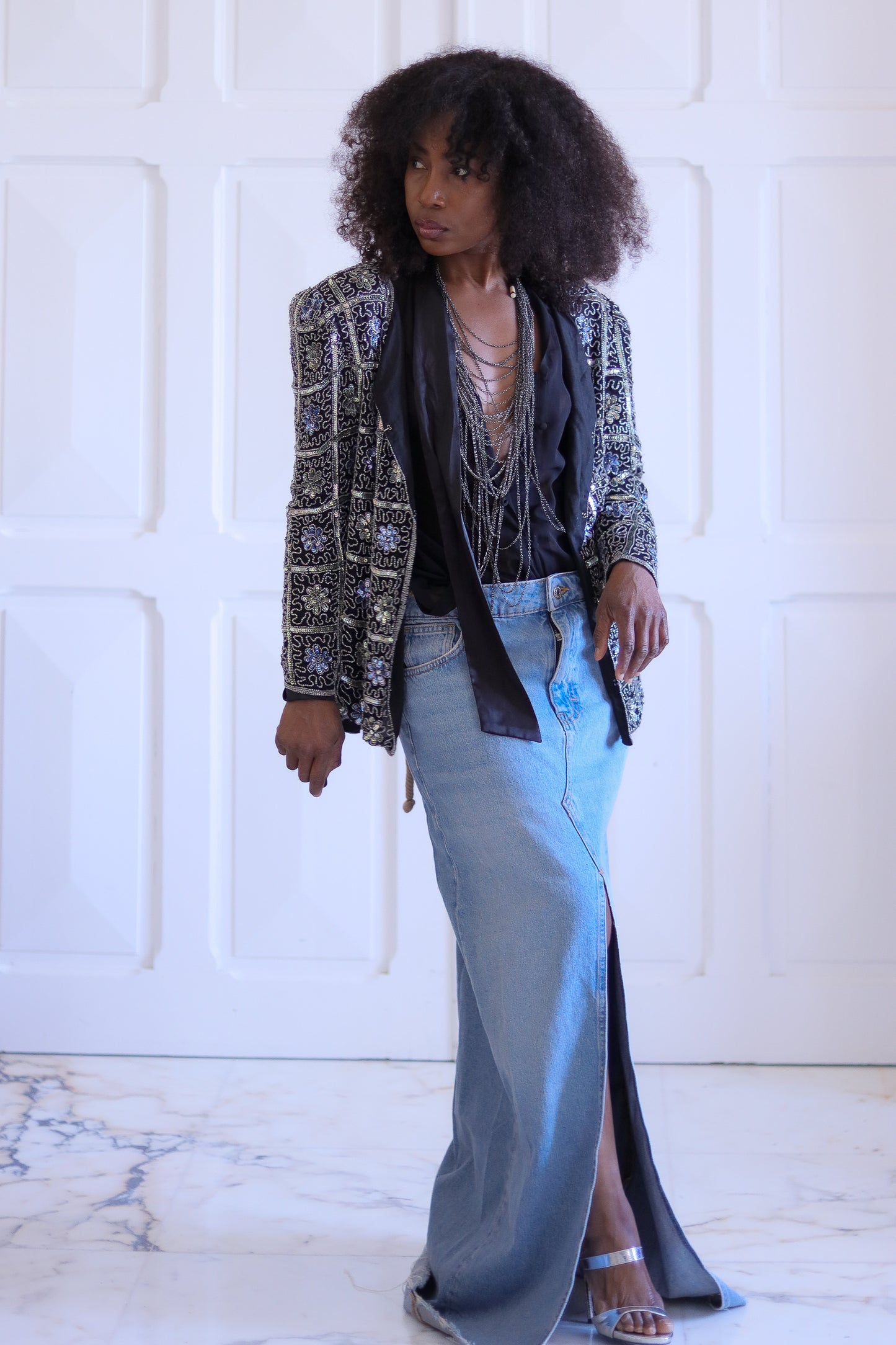 Veste à sequins vintage