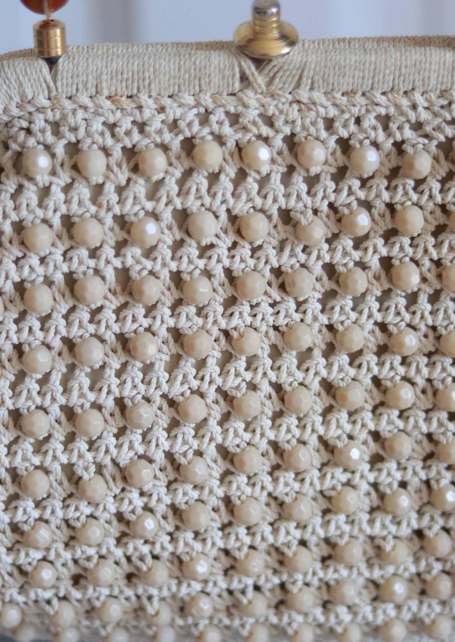 Sac tissage corde et perles