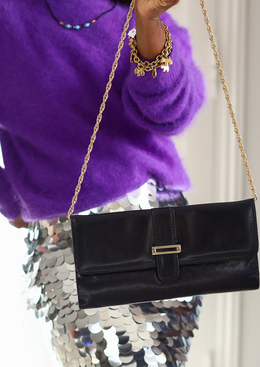 Sac pochette en cuir