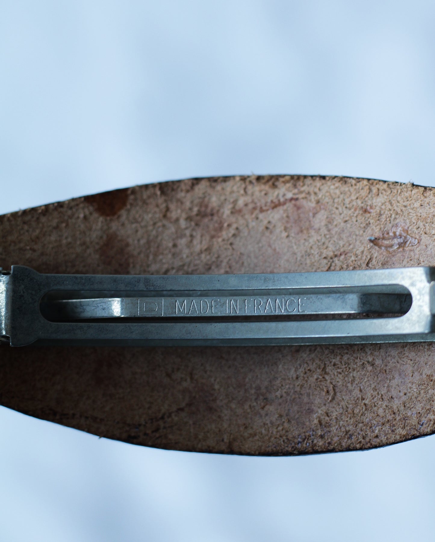Barrette vintage en cuir