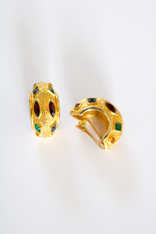 Boucles d'oreilles à clips LERITZ années 80