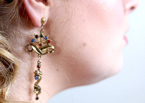 Boucles d'oreilles en métal doré