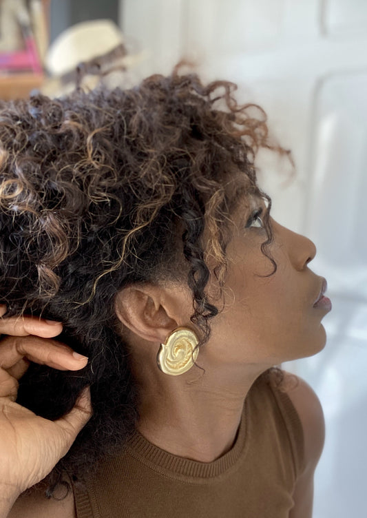 Boucles d'oreilles rondes années 50