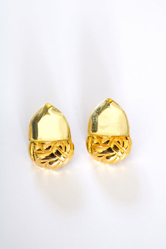 Boucles d'oreilles à clip années 80 signée JF