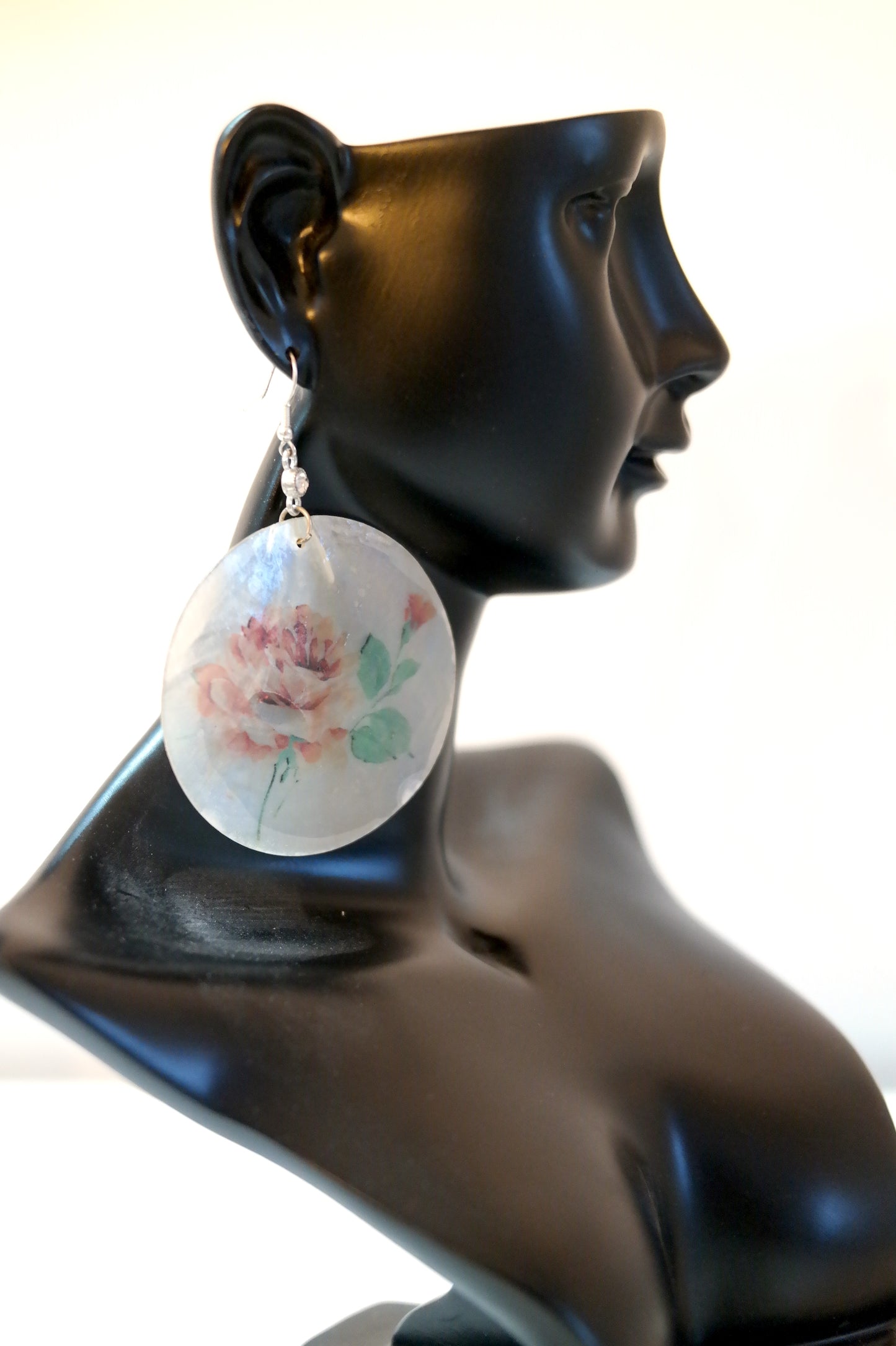 Boucles d'oreilles en coquille années 70