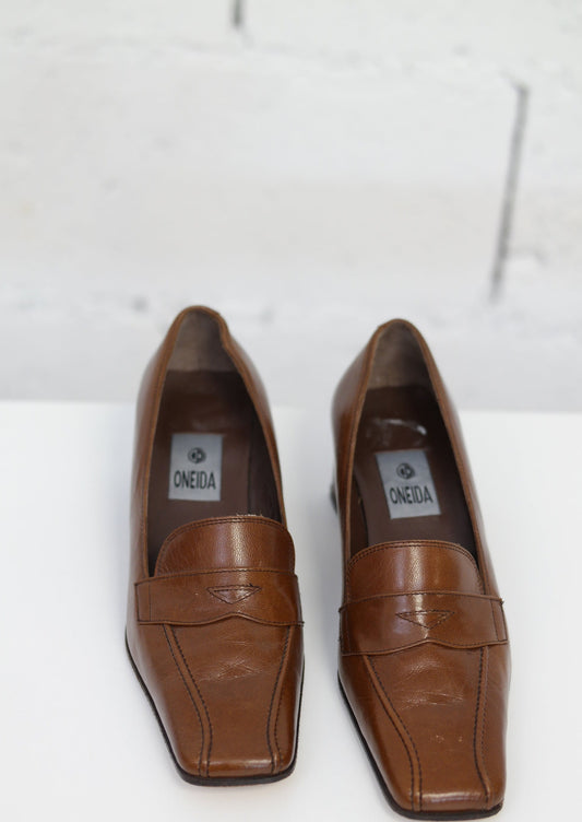 Mocassins ONEIDA en cuir -années 80