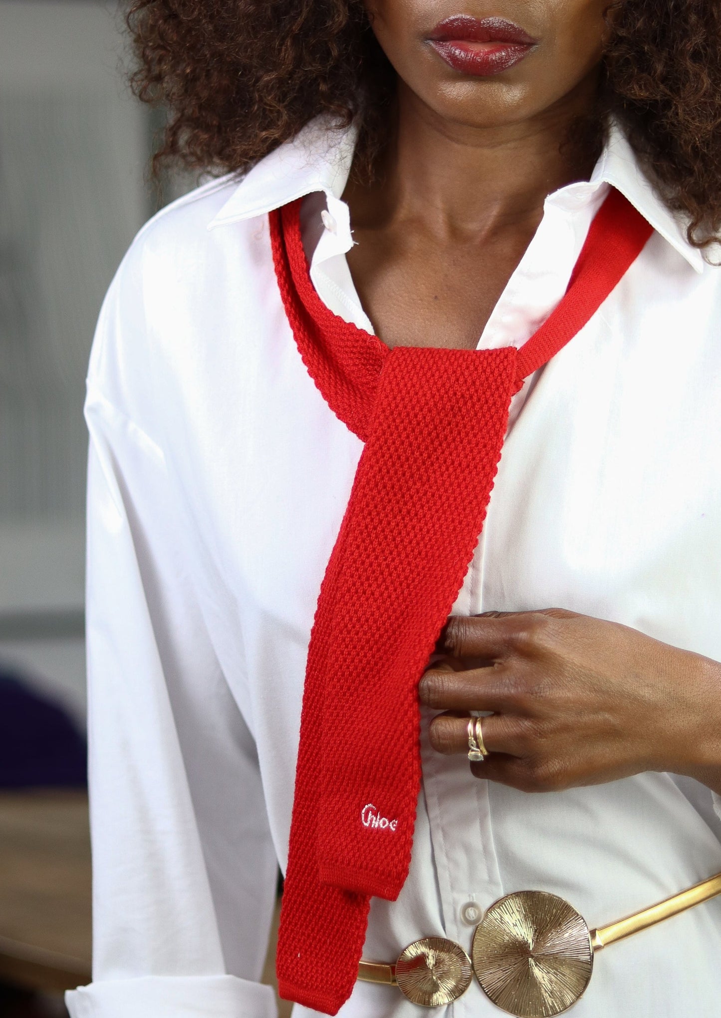 CHLOÉ cravate en maille