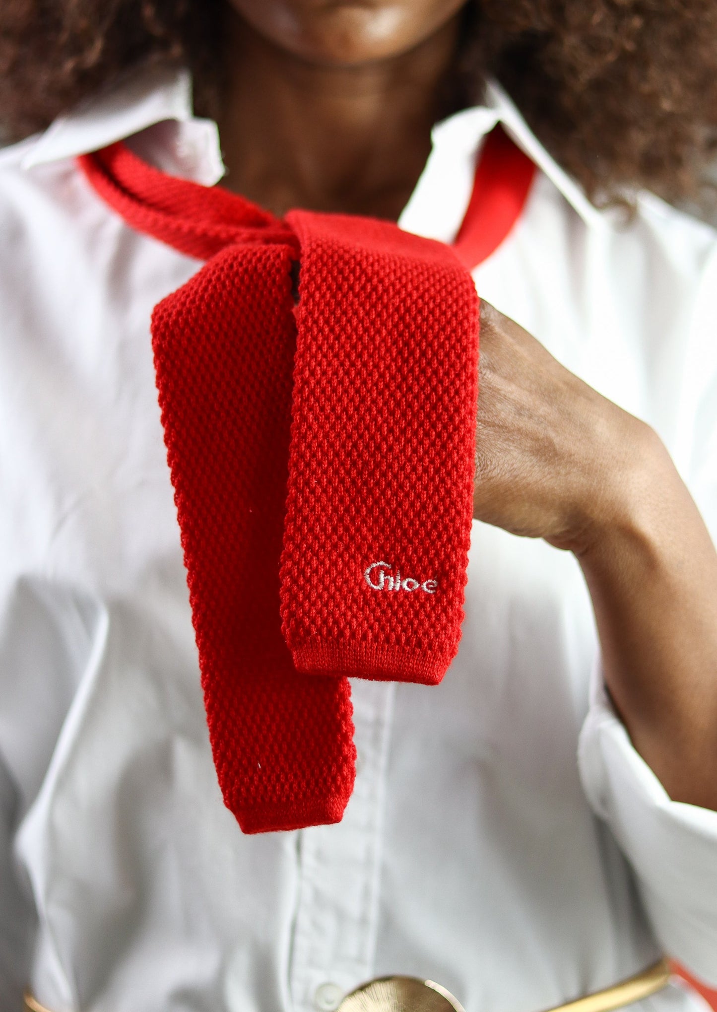 CHLOÉ cravate en maille
