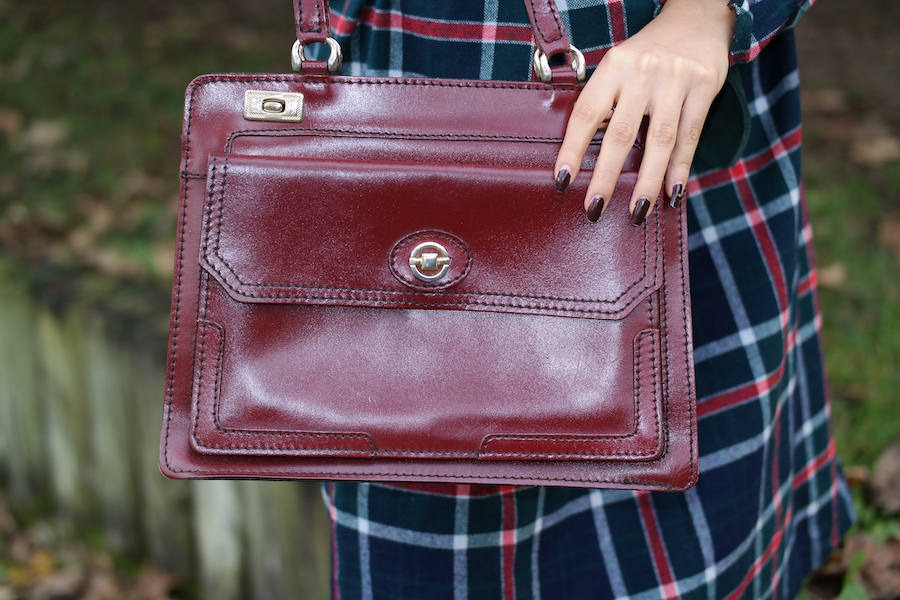 Sac à main en cuir cognac