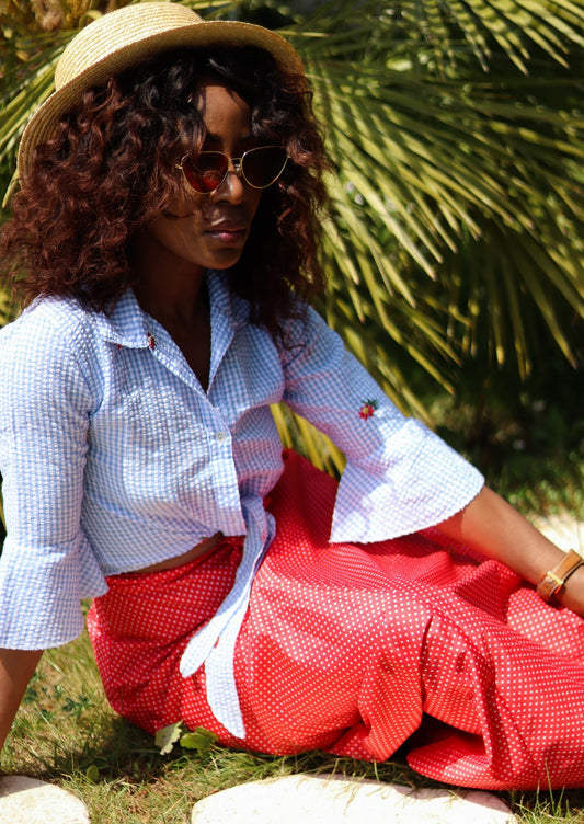 Longue jupe cousue main