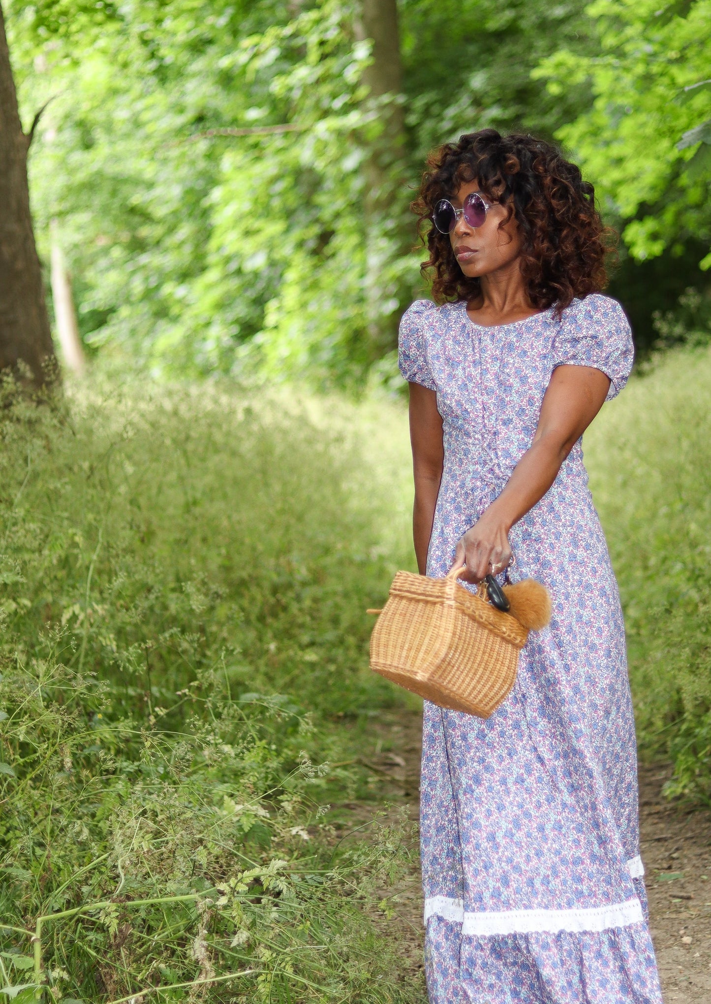 Mini sac à main en osier naturel