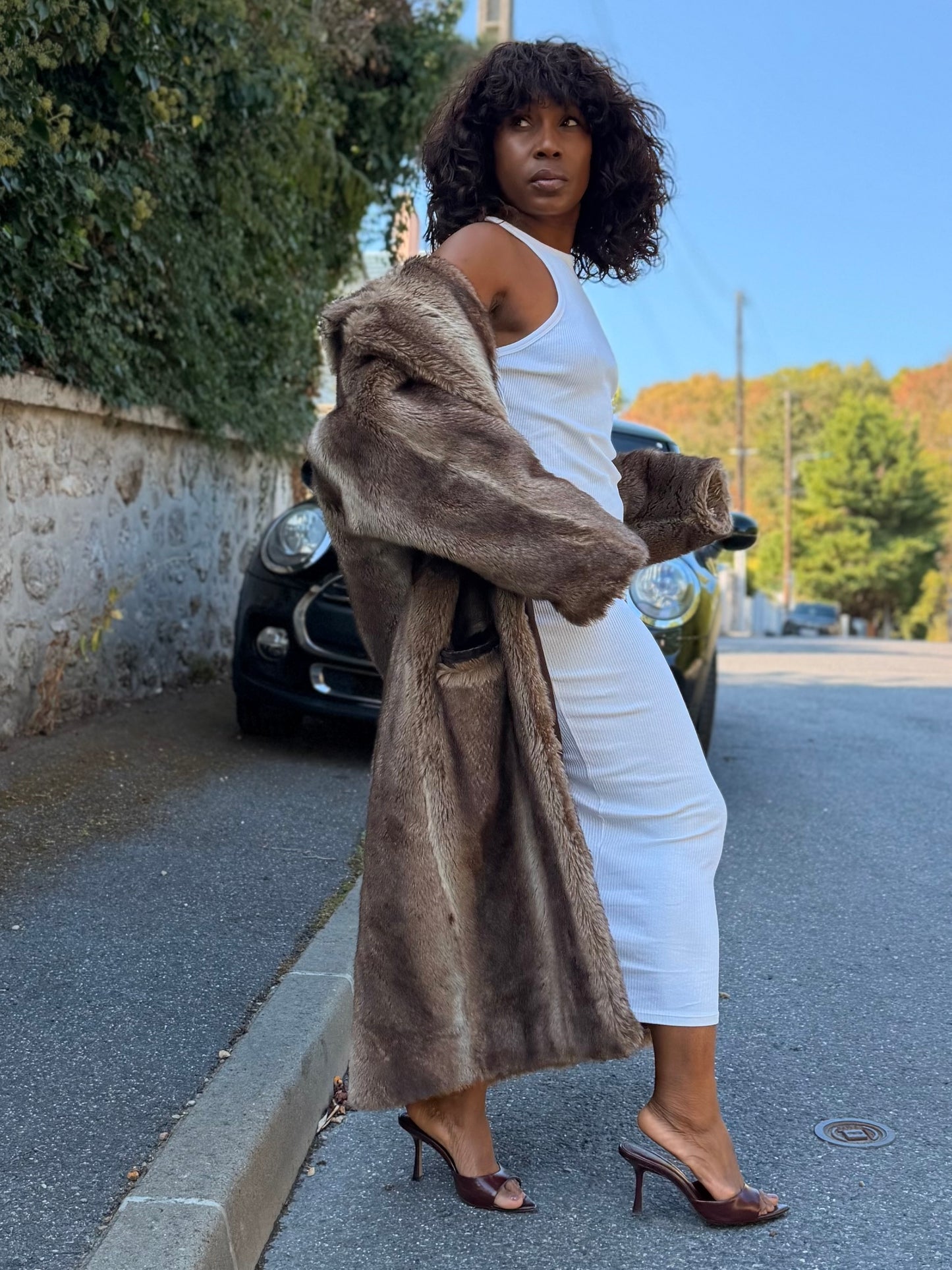 Exeko Paris manteau en fausse fourrure